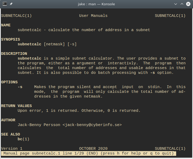 man subnetcalc