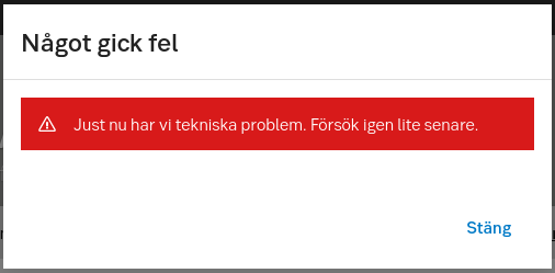 Tekniska problem hos SEB